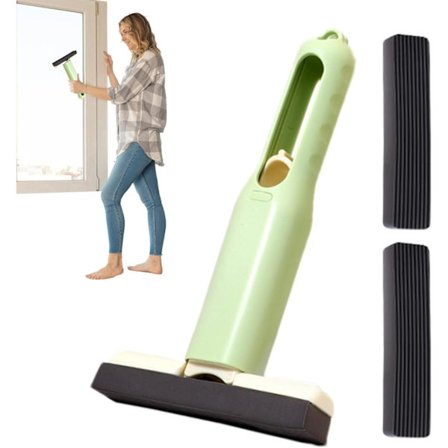 Manuell mopp - selvpressende kost baderom rengjøringskost med absorberende pute