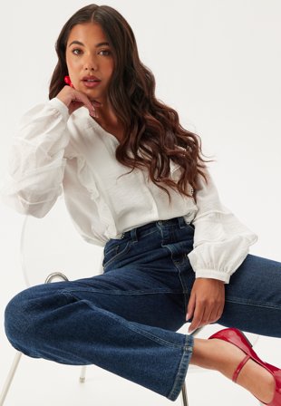 BUBBLEROOM V-neck Frill Blouse Klær