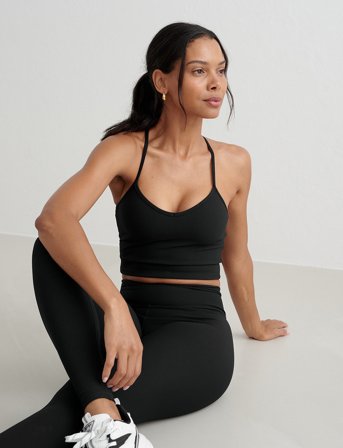 aim ́n Ribbed Performance Bralette - Black - L