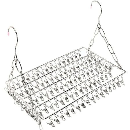 Multifunktionell rostfri klädhängande torkställning, sparar utrymme