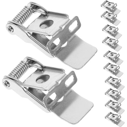 12 st Infälld Ljus Fjäderklämmor Universella Platt Panel Lamp Klämma Inbäddade Lamp Tillbehör 2 Håls Fast Fäste Ton, Med Skruvar