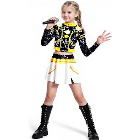 Kpop Demon Hunters Kjole for Jenter - Rumi Mira Zoey Fancy Kjoler for Barn A06 110 110_ma