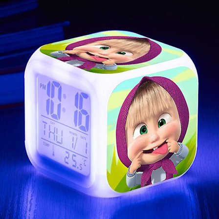 Masha And The Bear Alarm Clock Led Night Light Style F