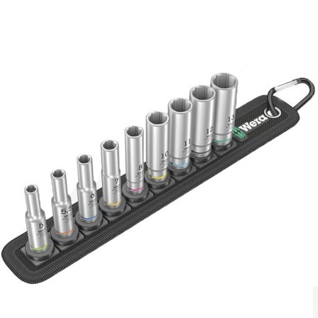 Wera Belt B Deep 1 Slagtoppesæt 9 dele, Håndværktøj