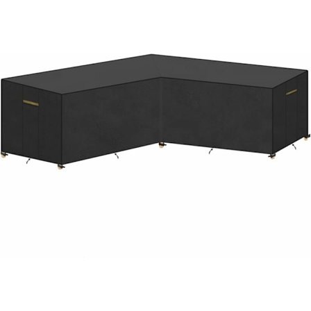 Vandtæt L-formet sofabetræk udendørs møbelbeskytter havebetræk 215x215x87/80cm