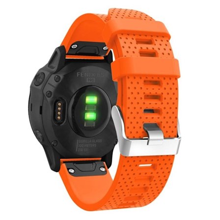 Garmin Fenix 6S snyggt klockarmband i silikon - Orange
