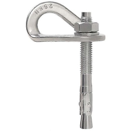 25KN Rustfrit Stål M10 Klatre-Næglespiker Anker Hængekøje Special Klatrepunkt Hængende Stykke Pivot Ex