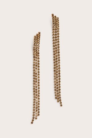 Kappahl | Kolczyki z kryształkami | Jasnobrązowy