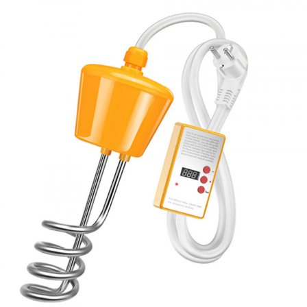 3000W Kelluva Lämmitin Yhteensopiva Kylpyammeen Puhallettavan Uima-altaan Lämmittimen Kanssa LED-Lämpömittarilla ja AU-Pistokkeella (Keltainen, 