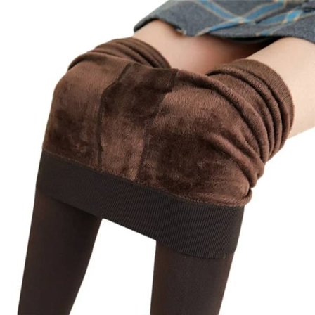 Dam Vinterleggings Varma Leggings Hög Midja Enfärgad Sammet Dam Förtjockade Sammet Leggings Casual Stretchiga Leggings
