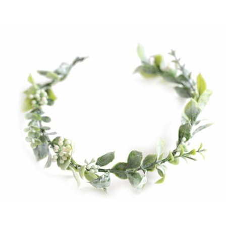 Faux boho tiara bröllop eukalyptus baldakin för fotorekvisita STYLE1 mycket flexibel kan formas till valfri form