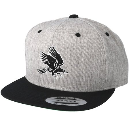 Eagle - Grå snapback Caps - Eagle Heather Grey/Black Snapback @ Hatstore