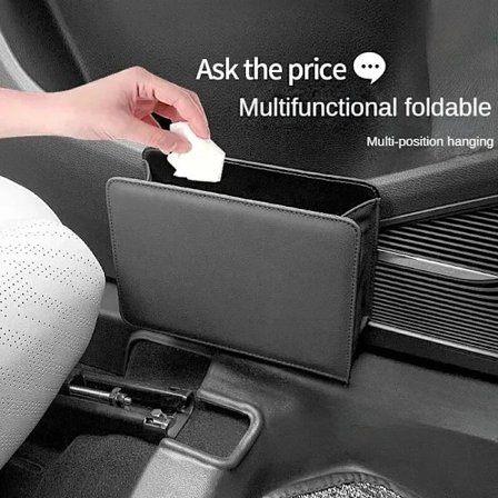 Auton roskakori auton oven säilytyslaatikko kokoontaitettava istuimen selkänojan ripustettava säilytyskassi säilytyslaatikko auton sisätuotteet