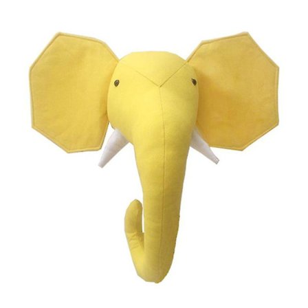 Djurhuvud Barnrum Barnkammare Dekoration Väggdekoration Vägghängning (Elefant)