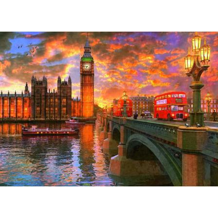 Ravensburger Pussel Disney Westminster Sunset, London 1000 Bitar