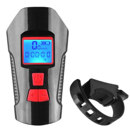 Rød genopladelig LED cykel baglygte, cykel speedometer