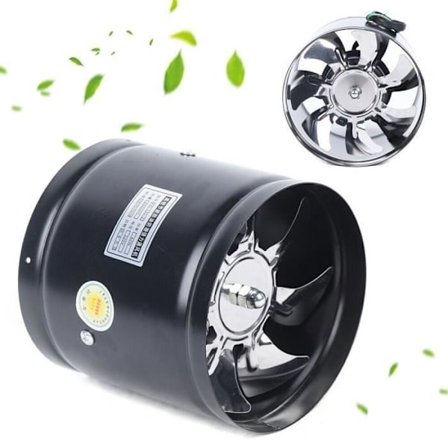 Aksial Kanalventilator - Udsugsventilator - Ekstraktionsventilator - Kanalventilator til Køkken 15*15cm