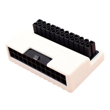 24-pin hun til 24-pin han strømadapter 90 graders vinklet skifter til bundkort, stationære pc'er