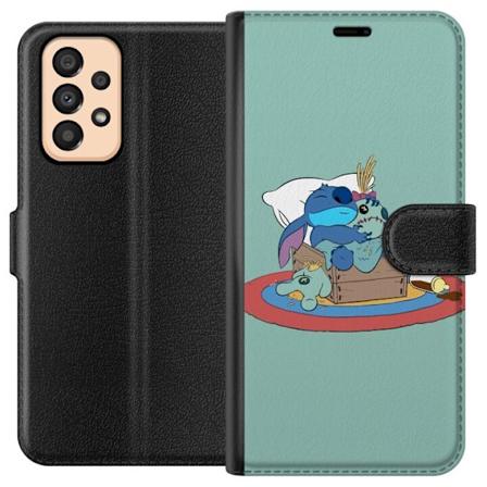 Samsung Galaxy A33 5G Lompakkokotelo Stitch nukkui hyvin