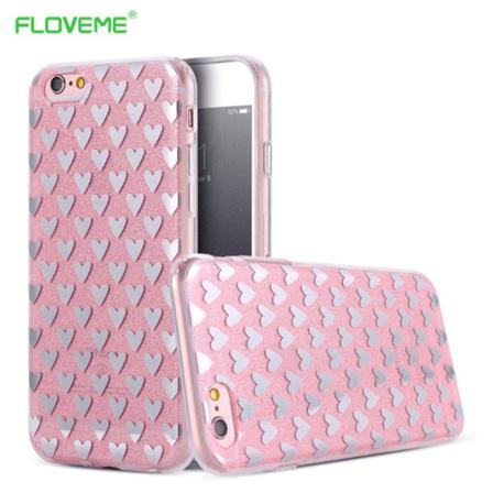 Iphone 6/6s Elegant Crystalheart-skal Från Floveme Original Lila
