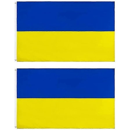 Ukraina Nasjonal Polyester Flagg Utendørs Innendørs Dekor Flagg Dobbeltsydd Polyester Med Messingmaljer