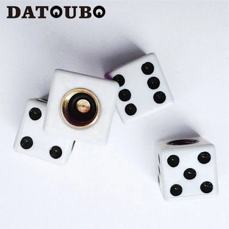 4 stk. højkvalitets plastik ABS terninger, nyhed dækventil hætte, cykel lastbil dækventil stammehætte, terning hjul luft støvhætter