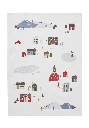 Åhléns Home Kökshandduk VINTERLAND 50x70 cm Kökstextil Flerfärgad ONESIZE