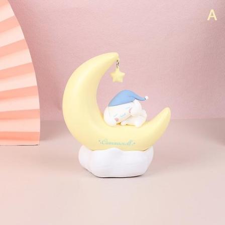 Måne LED-lys Anime Kuromi Cinnamonroll Ornament Nattlys Db A