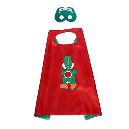 Super Mario Bros Cosplay Party Kostym Kappa & Ögonbindel Halloween Party Fancy Dress Gifts-E