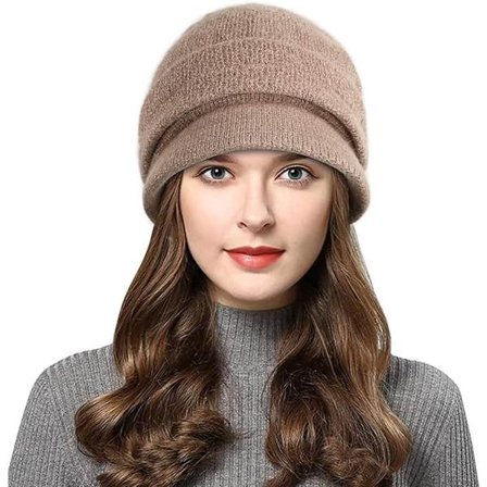 ING Strikket Hue Strikket Hue Vinter Sportshue Hue Varm Hue Vinterhue Dame Strikket Hue Huer Termisk Strikket Vinterhue Vinter Varm One Size