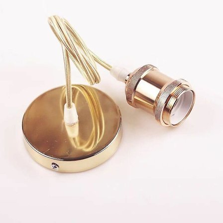 Metall Pendellampe, E27 Lampeskjerm med Kabel, 100CM Pendelkabel