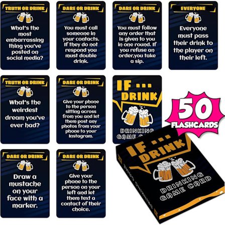 Sjove drikkespilkort for voksne, sjove og simple spil til spilaftener for voksne - parspil, singlefester - 2026 ny version