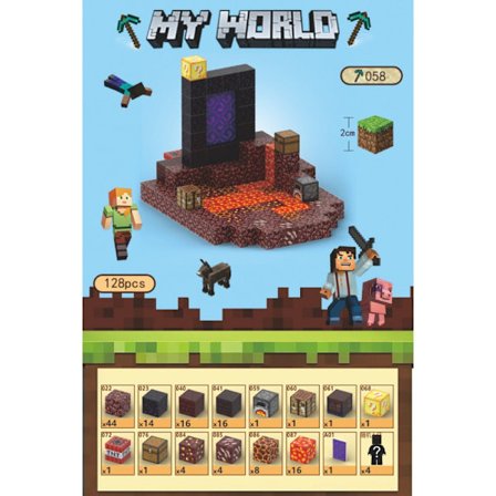 Minecraft Byggeklosser Sett Magnetisk Byggeklossleke Magnetisk Brettspill