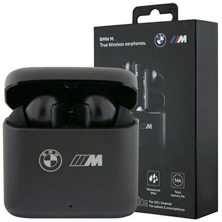 BMW veske for Bluetooth-hodetelefoner BMWSES20MAMK TWS veske + dockingstasjon - svart M Collection