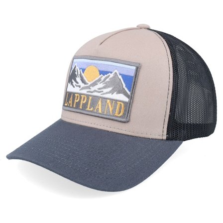 Wild Spirit - Grå trucker Keps - Swedish Lappland Landscape Grey/Black/Charcoal A-Frame Trucker @ Hatstore