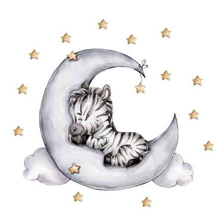 Väggdekor Sleeping Animal on Moon 4 4