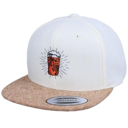 Iconic - Weiss snapback Cap - Beach Beer Sunshine Natural/Cork Snapback @ Hatstore