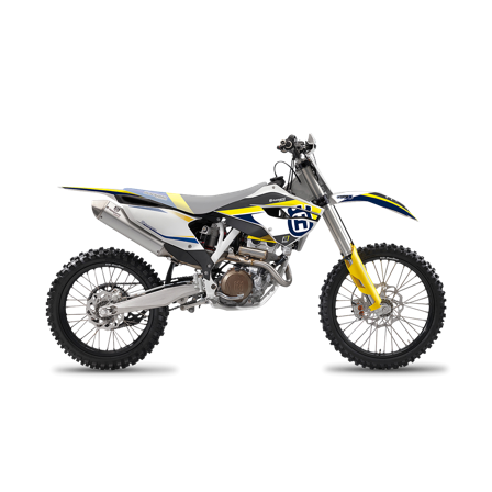 Komplet Naklejek Blackbird Dream 4 Biało-Żółto-Niebieski - KTM 50 SX 2002-2015