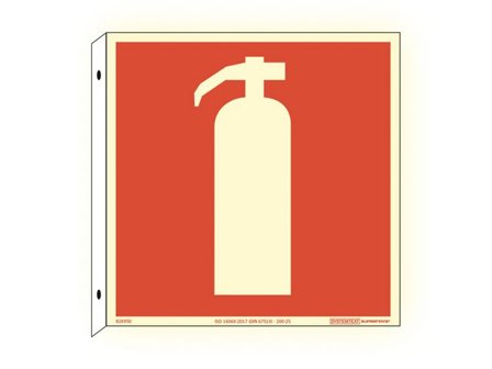 SYSTEMTEXT Skylt Brandsläckare Supernova AFS dubbel 210x210mm - Lyreco - Skyddsutrustning - Brandsäkerhet - Brandskyltar