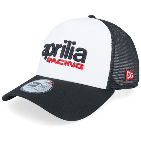 New Era - Motor White trucker Lippis - Aprilia Essential White/Black A-frame Trucker @ Hatstore