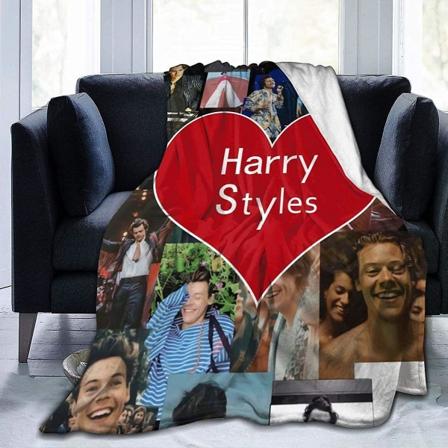 Harry-styles Flanell filt Anti-pilling Lätt plysch Mysig Lämplig Sängfilt, för Säng Soffa Stol Höst Vinter Vår Vardagsrum -x384 80x60in 200x150cm