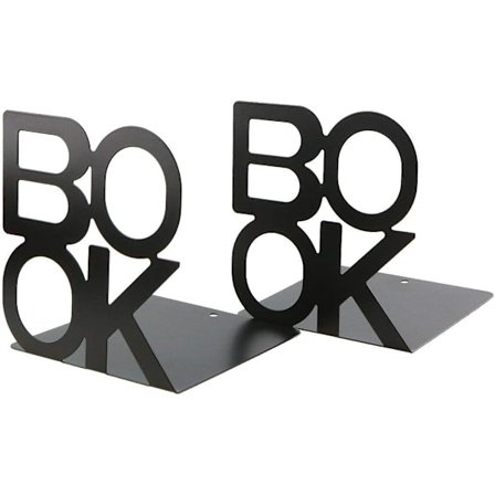 Bokstöd - Bok - Metall - Bokstavsmönster - Enkel