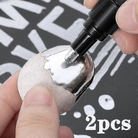 3/1 kpl Peilimerkintäkynä 2 mm Heijastava maali DIY Kromi Kulta Hopea Merkintäkynä Auton Muotoiluun Taideaskarteluun