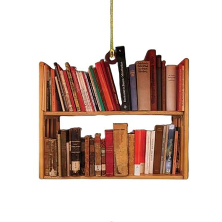 Julgranspynt med staplade böcker - Läsande bok - Hängande dekoration