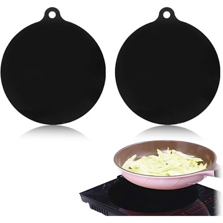 Stk. 24 cm Silikon Induksjonstopp Matte: Induksjonsbeskytter Anti-ripe Gjenbrukbar Varmeisolert Matte