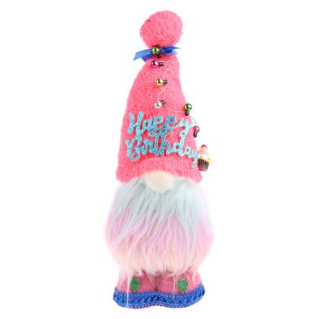 Grattis på födelsedagen Gnome Plysch Ansiktslös för docka Tomte Swedish Dwarf Handmade Home D