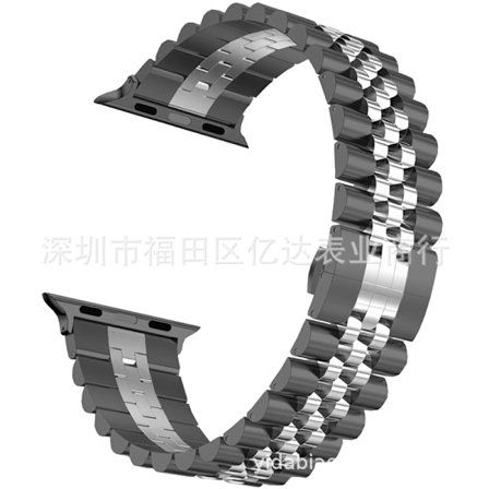 Klockarmband för Apple Watch iWatch 38/40/41mm 10:e generationen -42mm Svart och silver