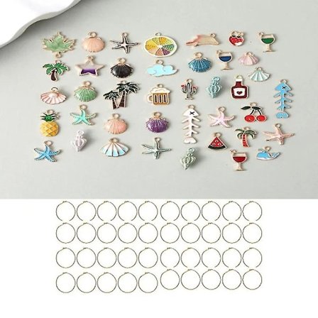 40-pakks Vin Glass Charms Etiketter Vin Glass Markører Vin Glass