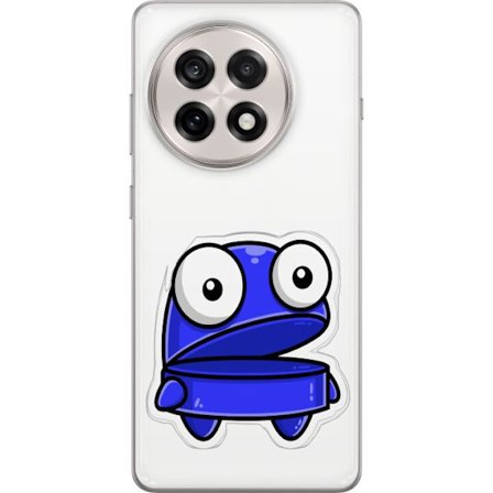 Kompatibel Mobilcover til OnePlus OnePlus 13R Blå tegneseriefigur med åbent udtryk og store øjne i sjov illustration