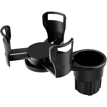 Dobbel bilkoppholder - Drikkeholder for bil, ekspanderende koppholder for bil, justerbar og uttrekkbar koppholder egnet